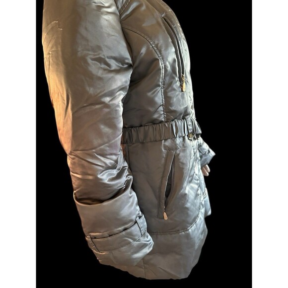 1 Madison Taupe Gray  W Gold down jacket coat with belt Woman’s  XL - Picture 13 of 16